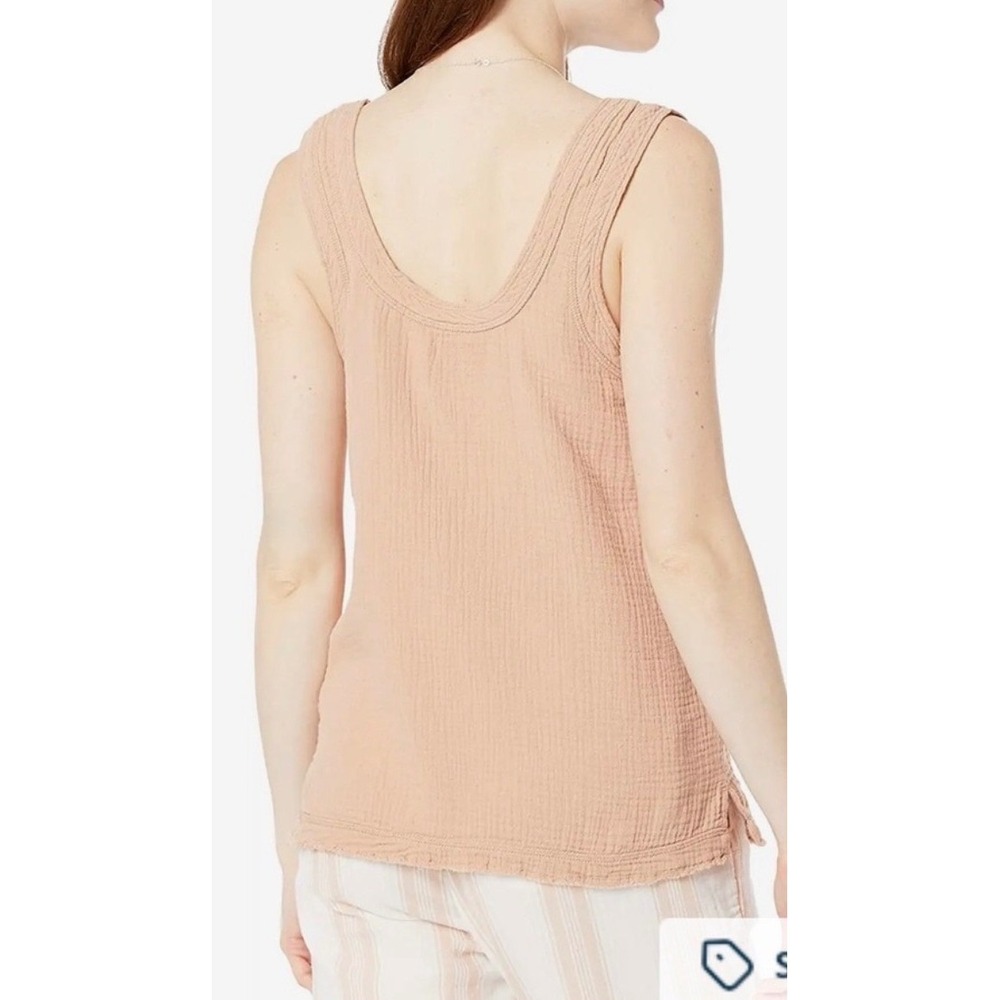 Faherty Organic Cotton Gauze Topanga Tank Top Terracotta Clay XS - Picture 2 of 8